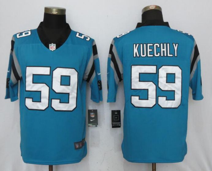 Men NFL Nike Carolina Panthers #59 Kuechly Blue 2017 Vapor Untouchable Limited jersey->carolina panthers->NFL Jersey